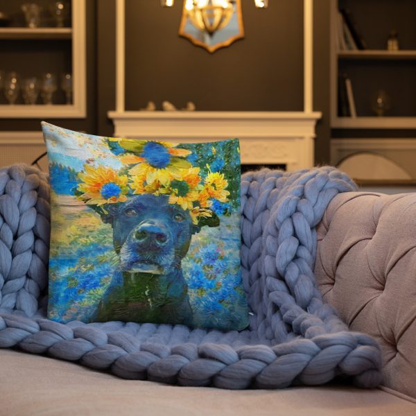 AugiDog Sunflower Throw Pillow